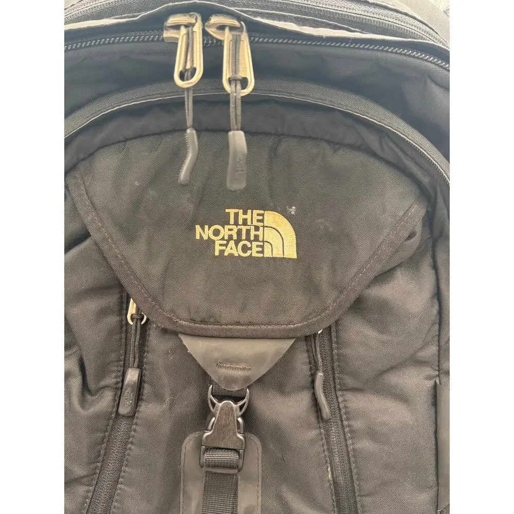 The North Face Surge Backpack Black Travel Laptop Daypack -Vintage/As-Is w/Flaws
